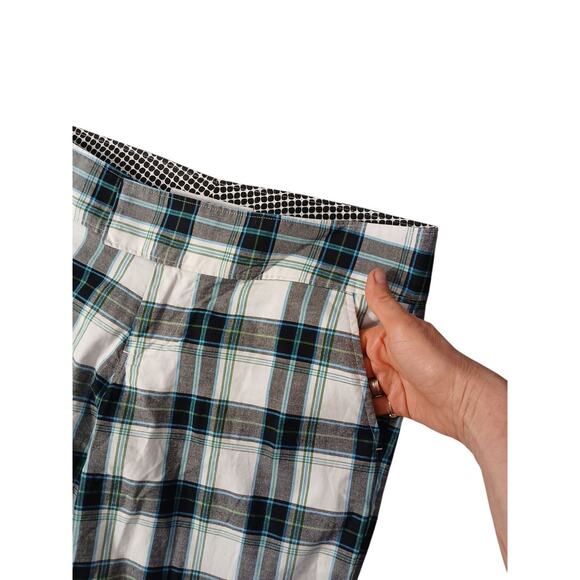 Roxy Plaid Shorts Women’s Sz 9 White Black Blue Bermuda Chequerd Coastal Beachy - Picture 2 of 16